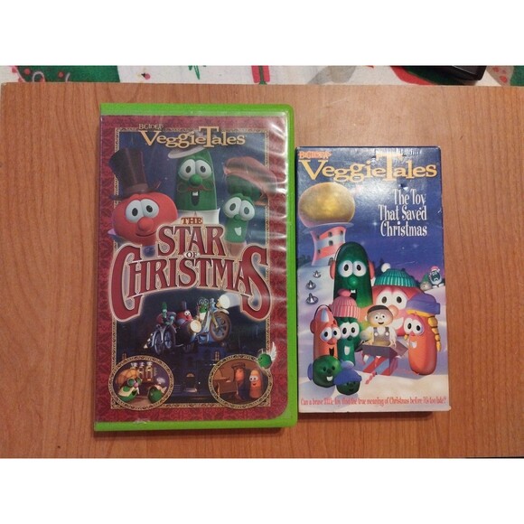 VeggieTales The Star of Christmas & The Toy That Saved Christmas VHS Lot - Picture 1 of 7